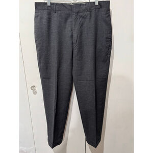 Men's Banana Republic Dress flat front cuffed Pants Waist 36 Inseam 29 Charcoal